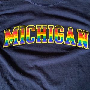 Michigan pride tshirt - rainbow